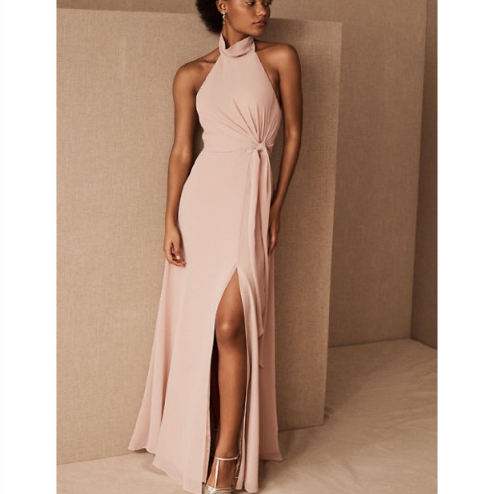 Jenny Yoo Elliya Mock Neck Dress NWT